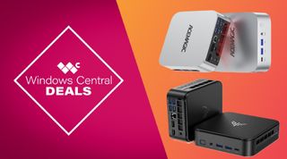 Windows Central promotional deal banner for the Ace M1 and Kamrui E3B Mini PC