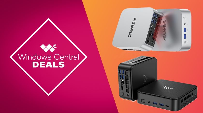 Windows Central promotional deal banner for the Ace M1 and Kamrui E3B Mini PC