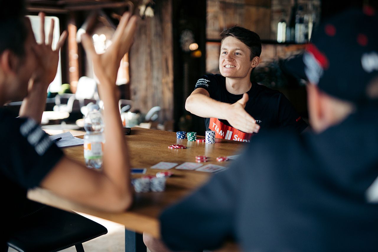 Team Sunweb training in K&uuml;htai, Austria in July after the coronavirus pandemic halted the road season