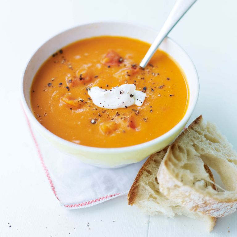 red pepper soup with lentils recipe