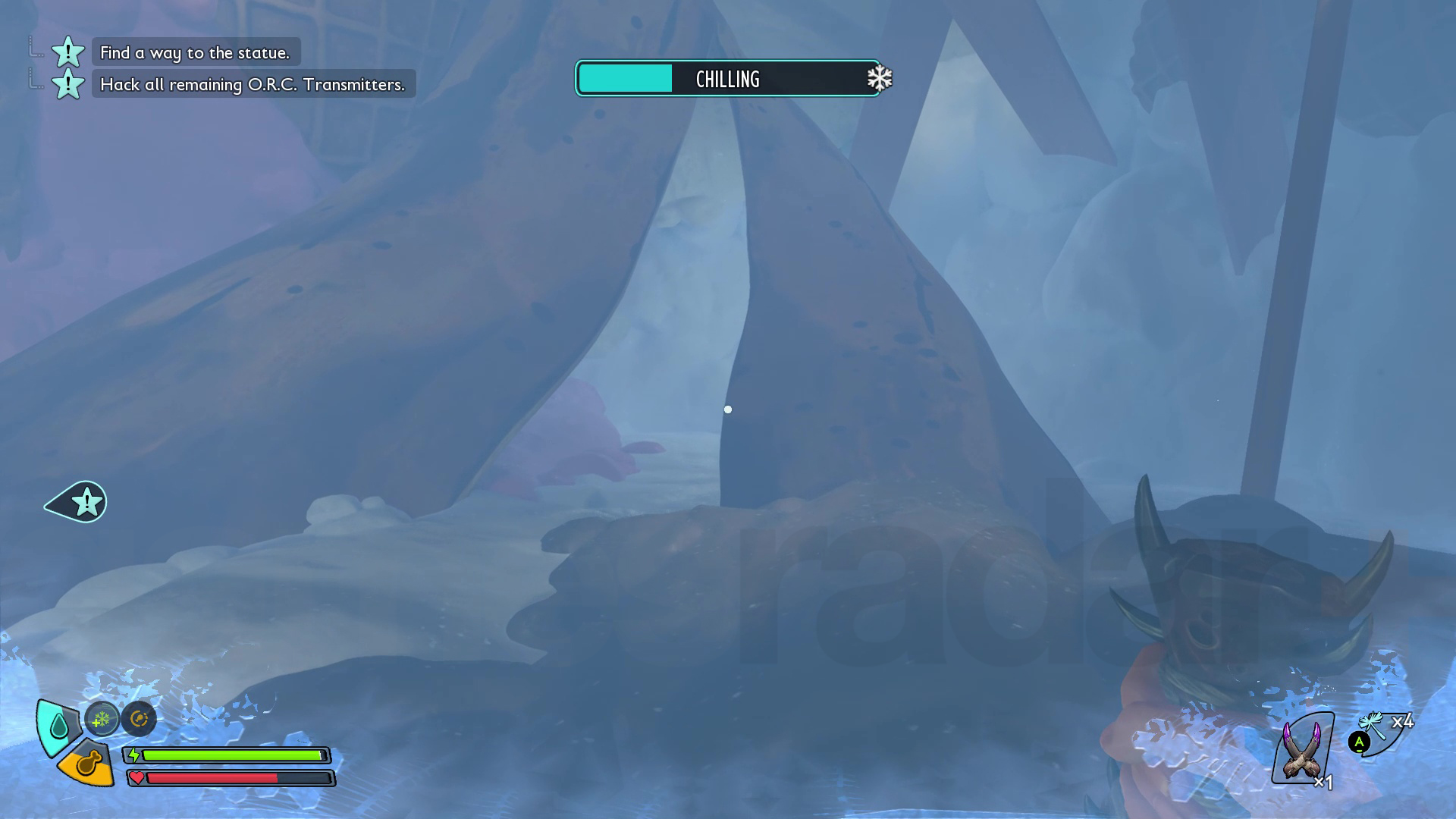 The location of the buried treasure where you use the Grounded 2 Frostbitten Key