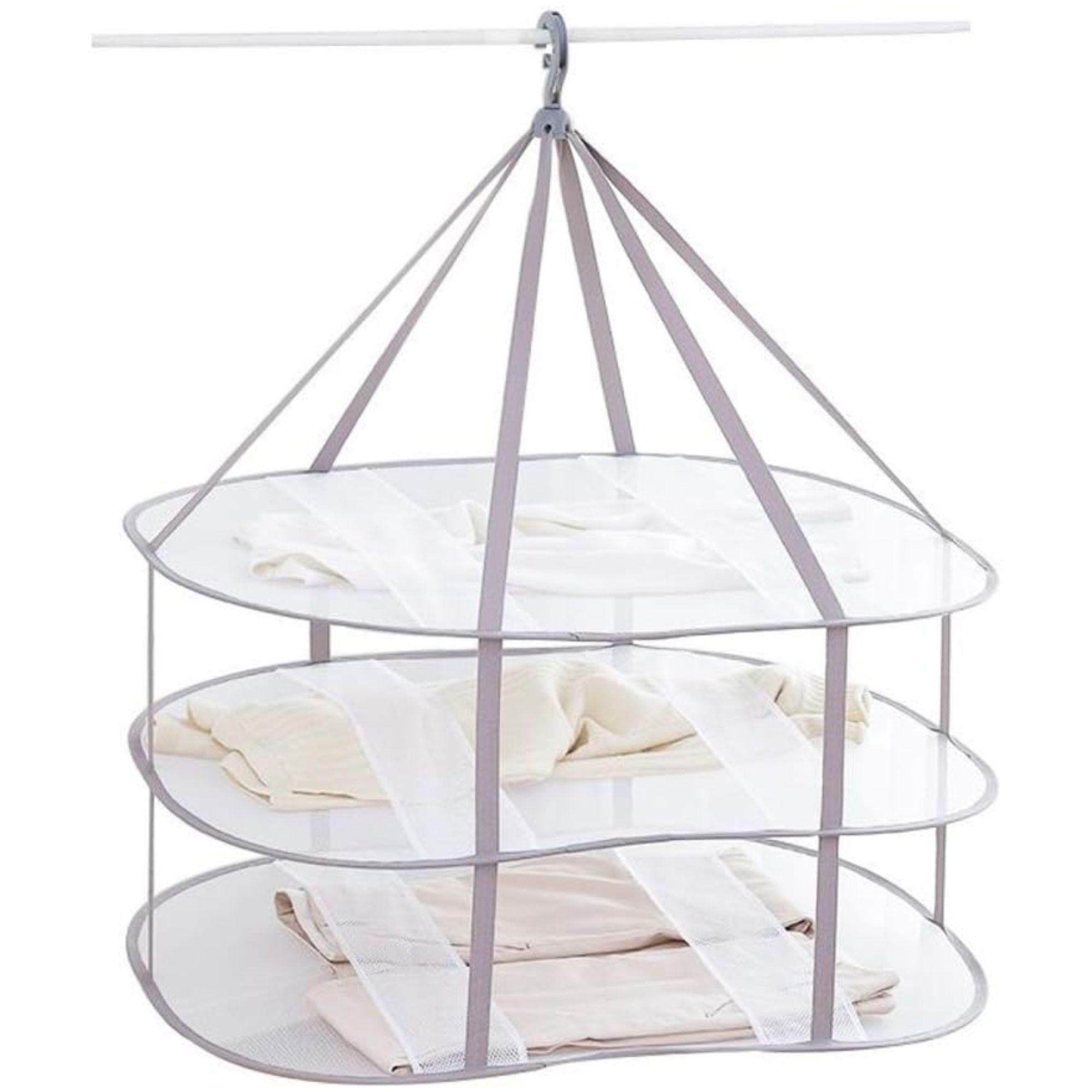 Hanging sweater drying rack