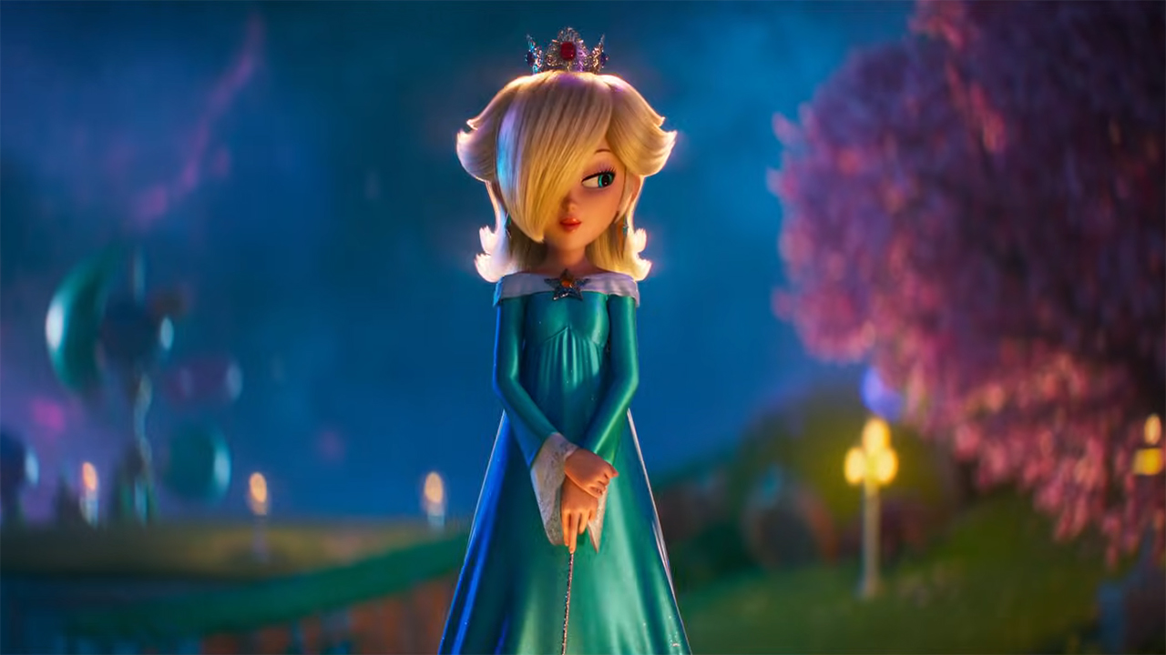 Rosalina looking pleased with herself at night in The Super Mario Galaxy Movie