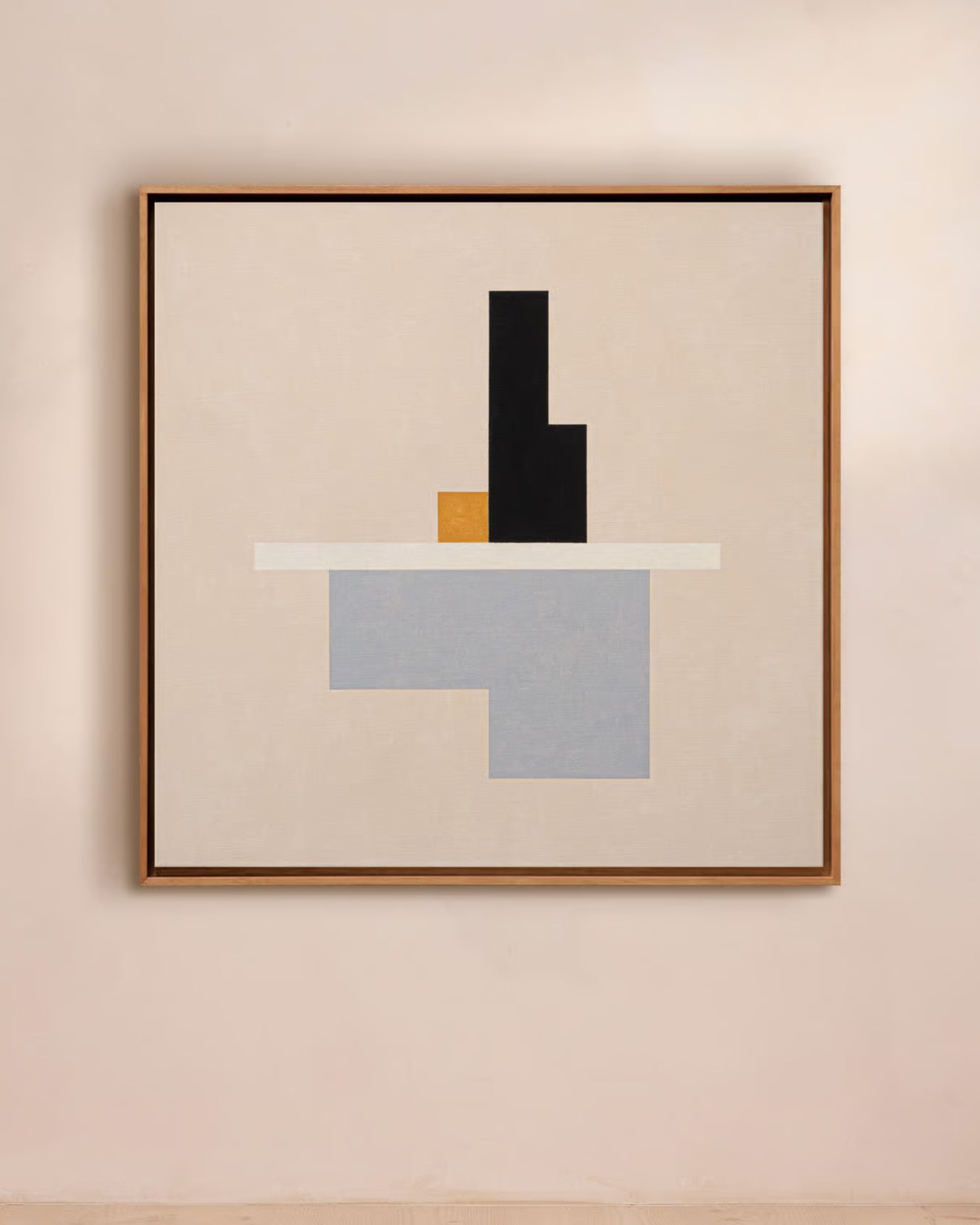 light blue and beige abstract artwork