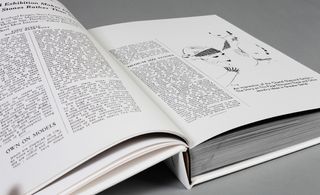The book features a series of original marketing posters and newspaper reports