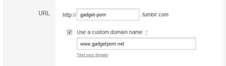 Custom Domain Name for Tumblr