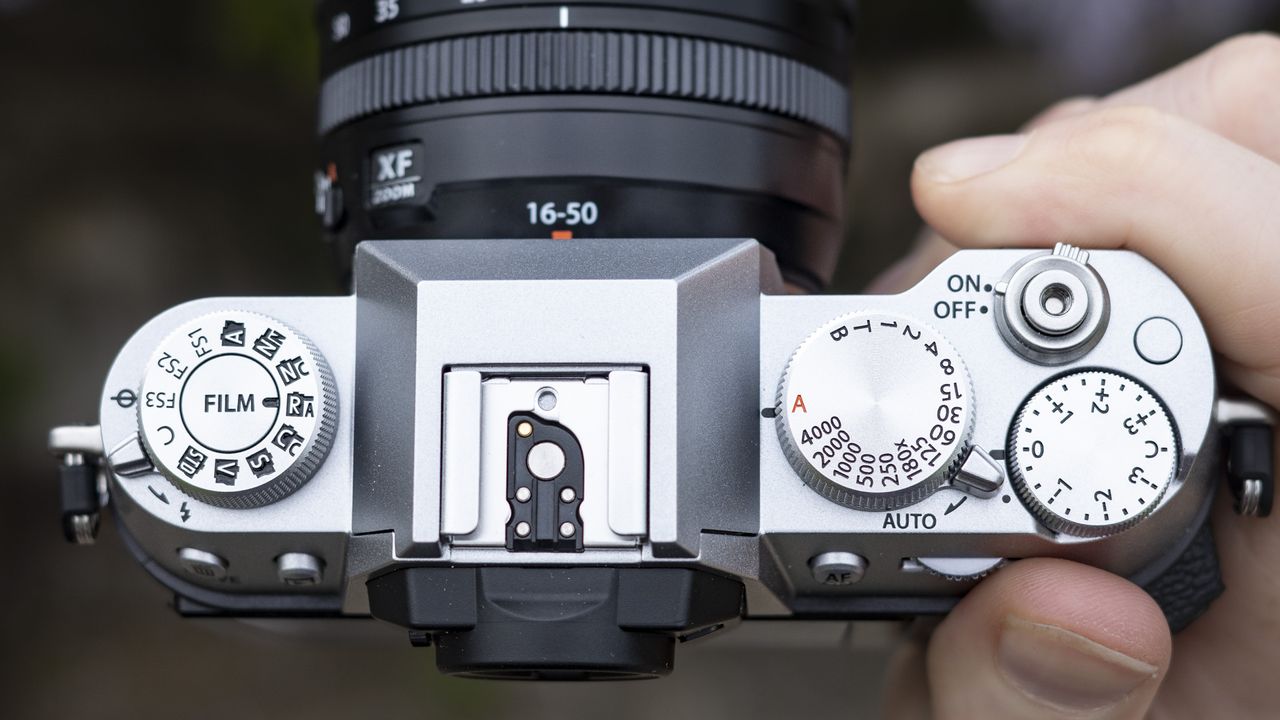 Top plate of the Fujifilm X-T50 camera