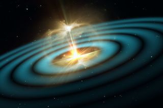 Illustration of gravitational waves.