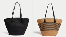 M&S straw tote bag