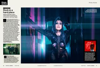 Photo of project on photographing rock bands, in the Photo Active projects section of the August 2024 issue of Digital Camera magazine