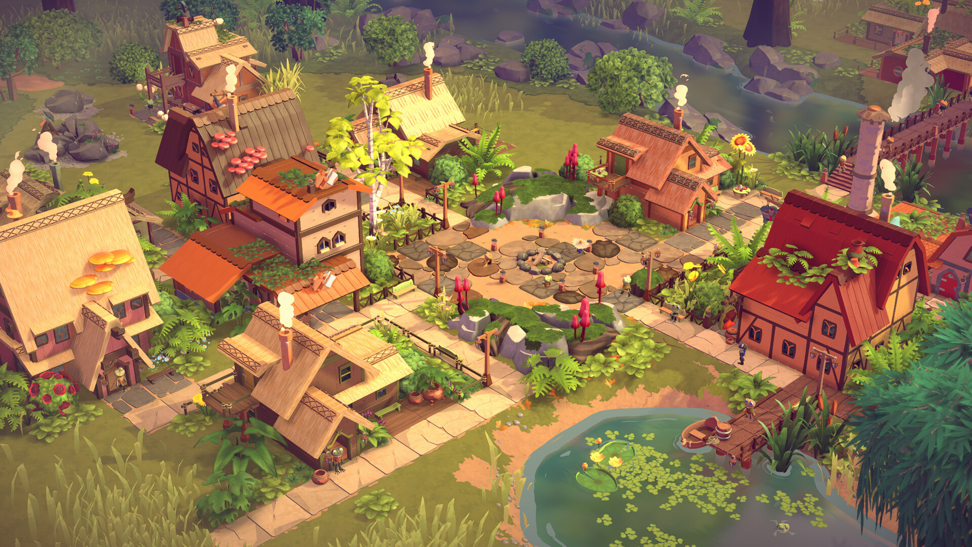 The makers of Parkitect have a new construction game coming, and it’s a froggy colony sim called Croakwood