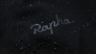 Close up on logo on the Rapha Trail Gore-Tex pants