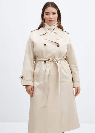 Double-Button Trench Coat 