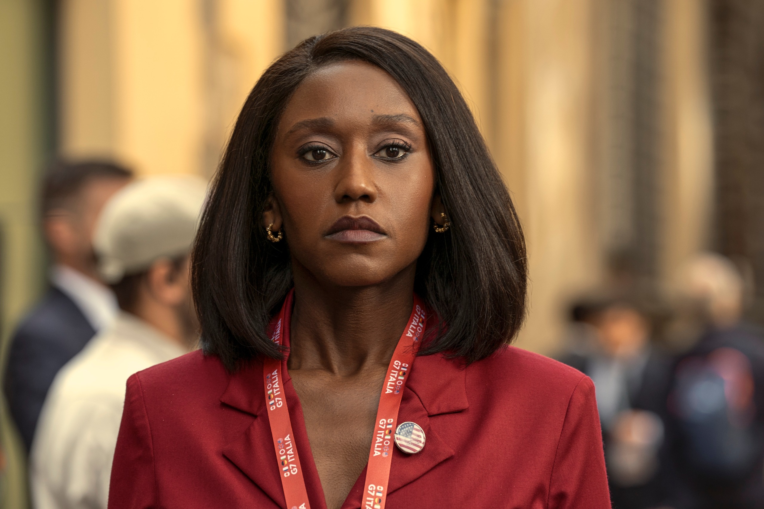Nana Mensah as Billie Appiah in 'The Diplomat' season 4.
