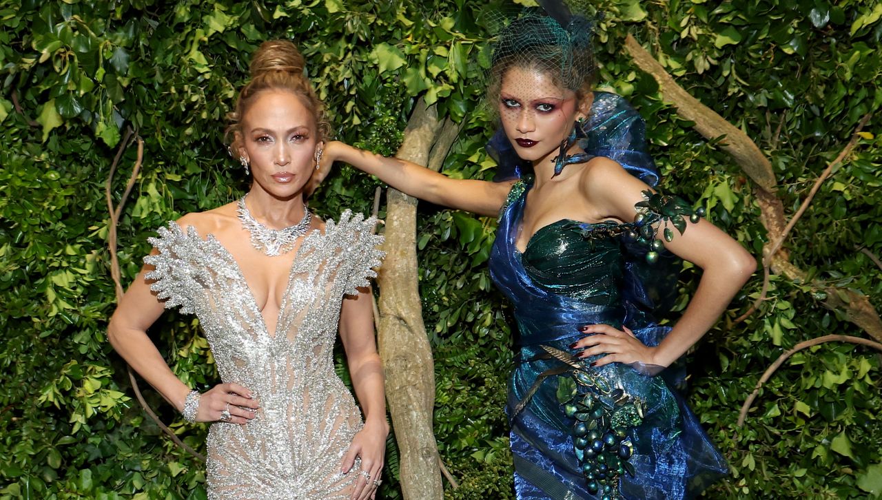 Jennifer Lopez and Zendaya attend the 2024 Met Gala