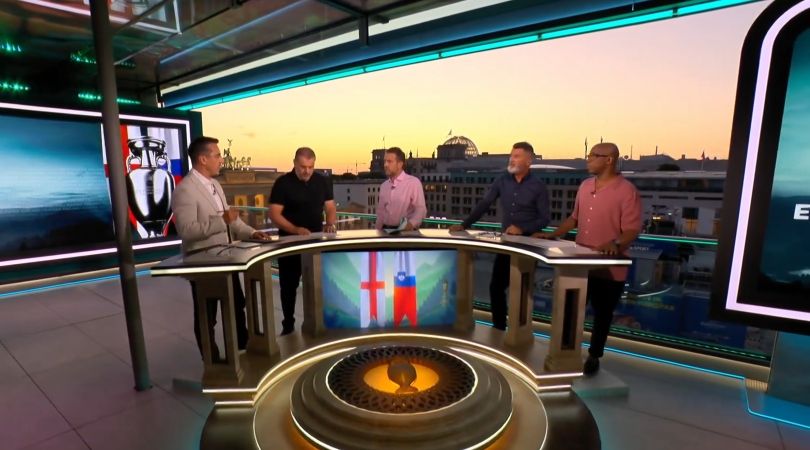 ITV Gary Neville England Euro 2024 with Roy Keane and Ian Wright