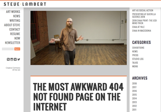 steve lambert 404 page screenshot