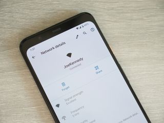 Pixel 4 XL showing the Android 10 Wi-Fi settings page