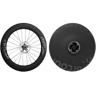 A pair of Parcours wheels sit on a white background