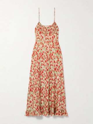 Rosaria Floral-Print Silk-Blend Midi Dress