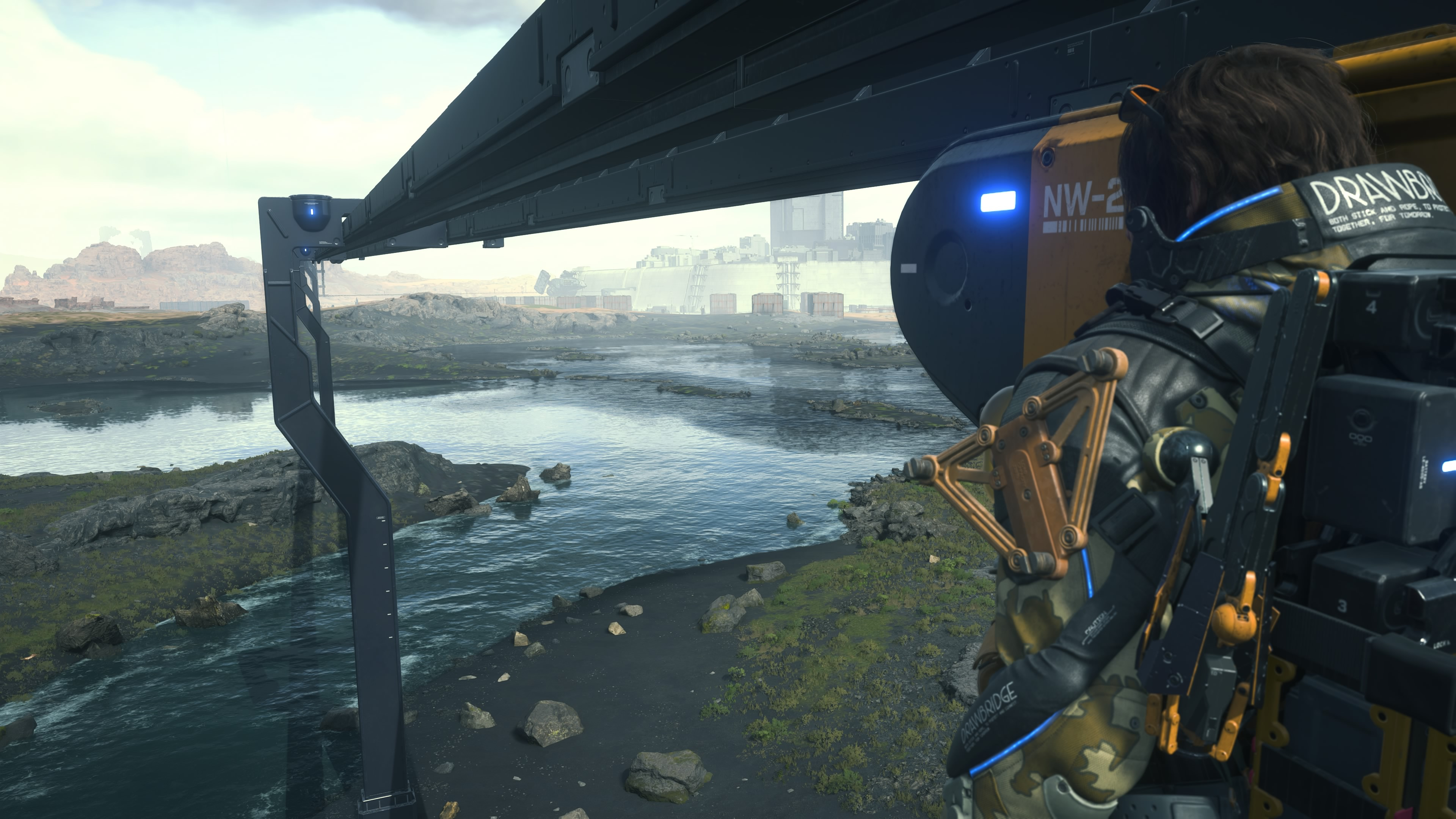 A screenshot from the game Death Stranding 2: On the Beach