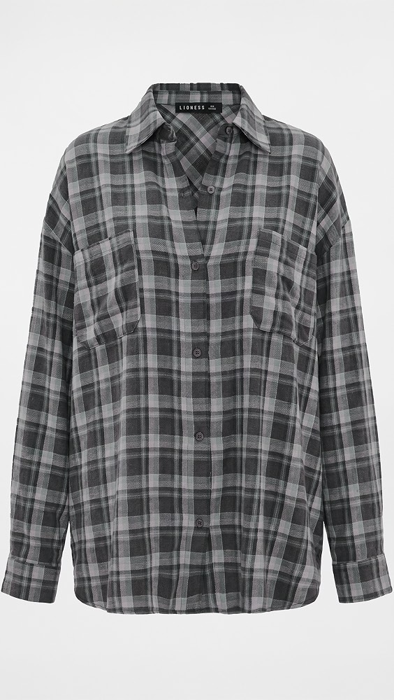 Lioness Clarity Shirt - Slate Plaid