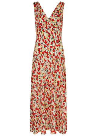 Sandrine Floral-Print Silk Maxi Dress