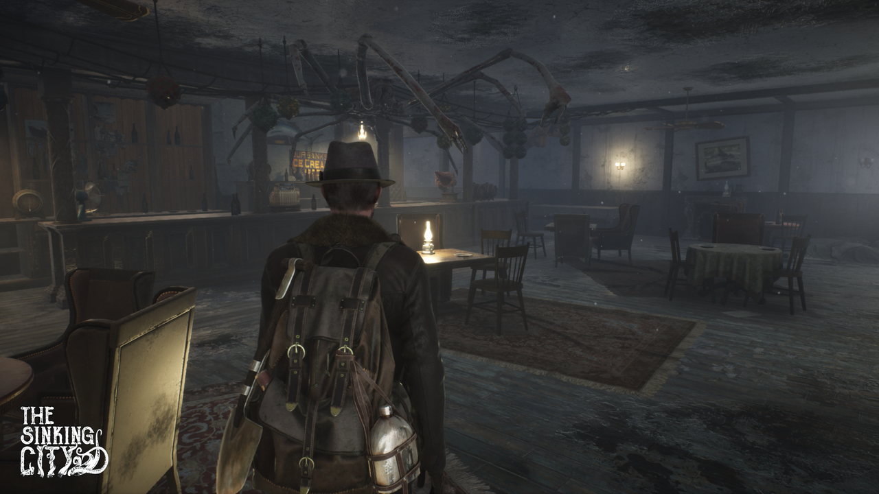A dingy bar in the original The Sinking City.