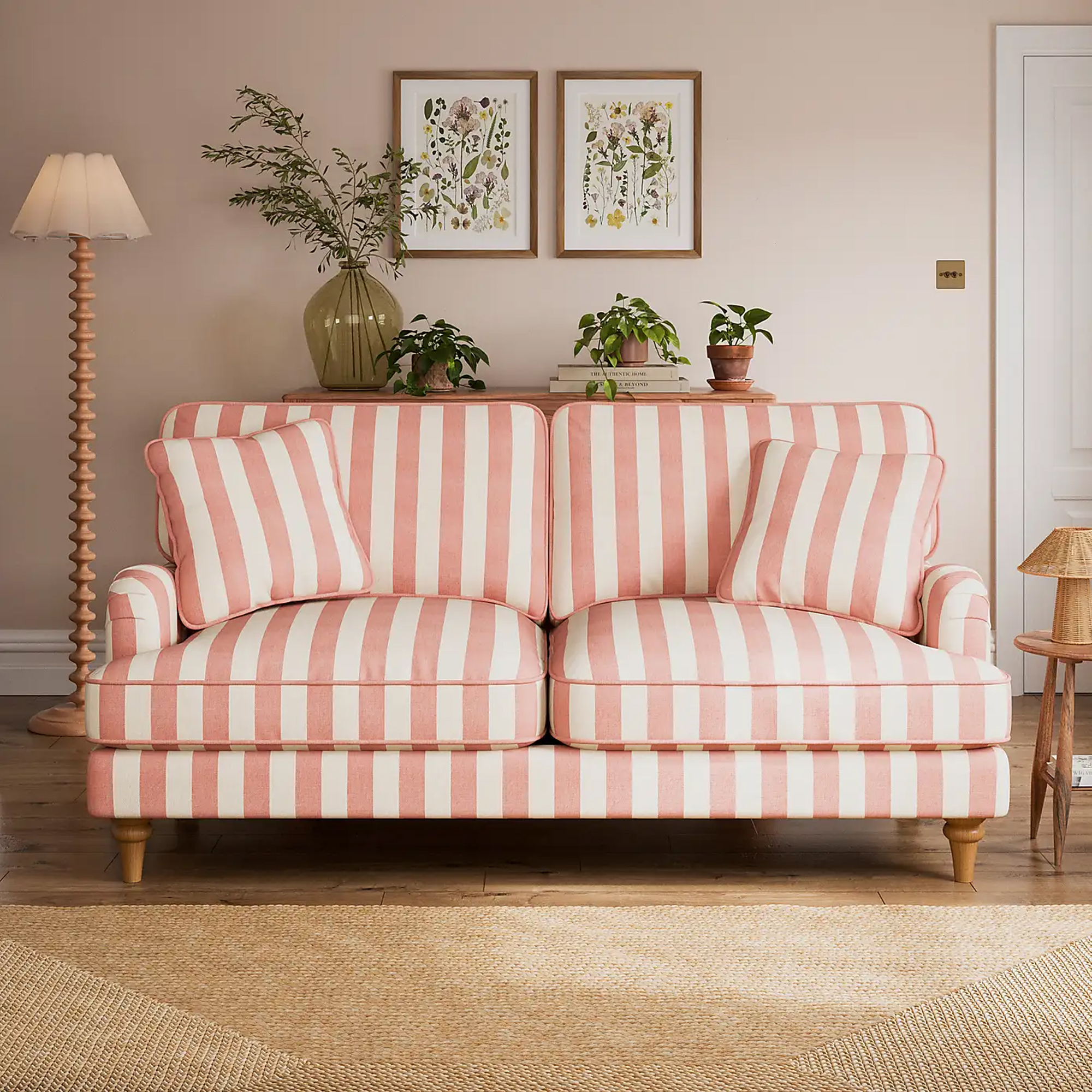 Dunelm, Beatrice II Woven Stripe Single Snuggle Sofa Bed