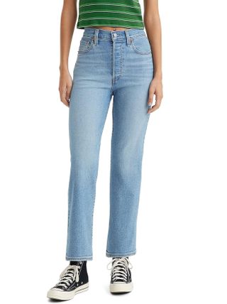 Levi's Damen Straight Ribcage Ankle Jeans