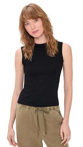 Madewell Women's the '90s Shell Tank in Compact Cotton, Jet Black, L