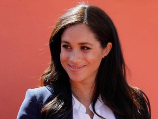 Meghan Markle's hair with a side parting