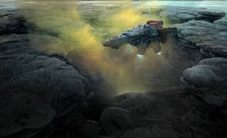 artwork of a Starfield spaceship