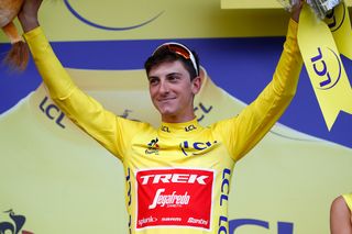 Giulio Ciccone in yellow after stage 6 at the Tour de France