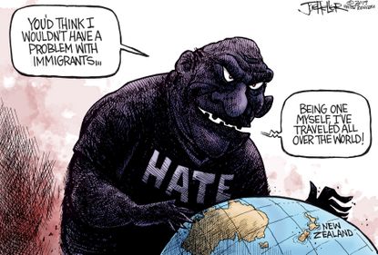 Editorial Cartoon World New Zealand hate crime attack