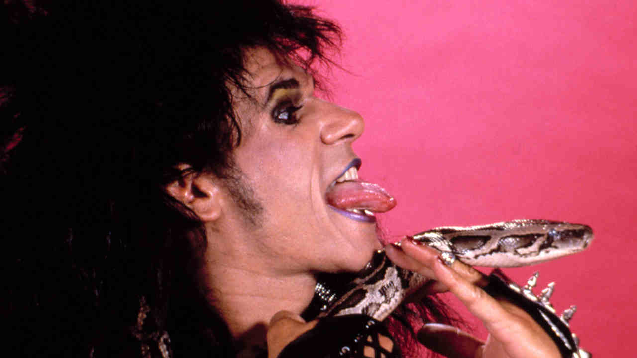 Actor Tony Fields as heavy metal star Sammy Curr in the 1986 movie Trick Or Treat