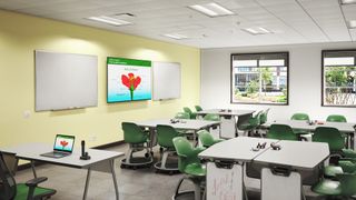 Extron PlenumVault Direct View System in use in a classroom.