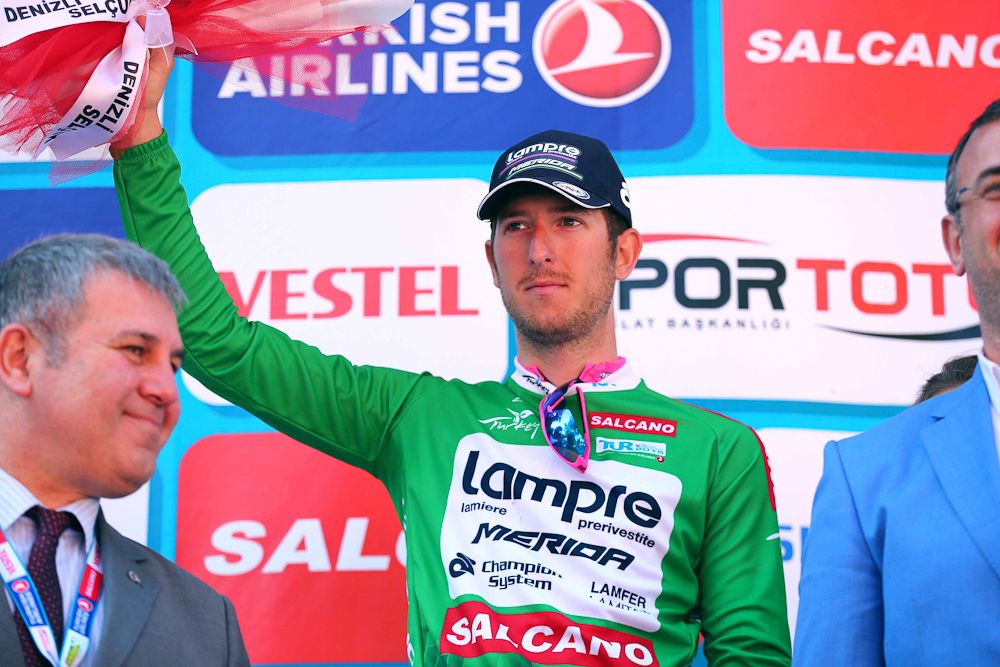 Sacha Modolo in the green jersey.