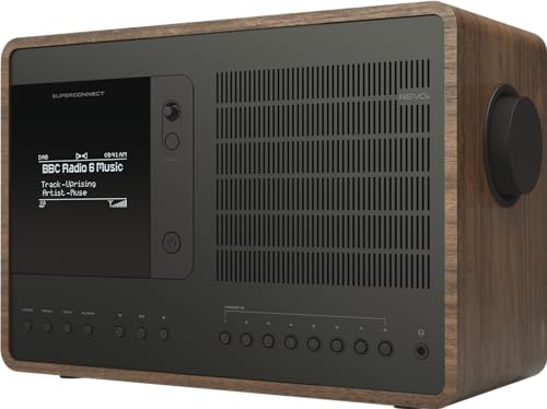 Revo Superconnect - Deluxe Multi-Format Table Radio With Dab/dab+/fm, Internet Radio, Spotify Connect, Dnla Wireless Streaming, Bluetooth With Aptx &amp;amp; Ios/android App Control - Walnut/black