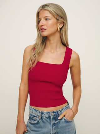 Julia Ribbed Sweater Tank