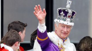King Charles on the balcony of Buckingham Palace