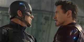 Cap and Tony in Civil War