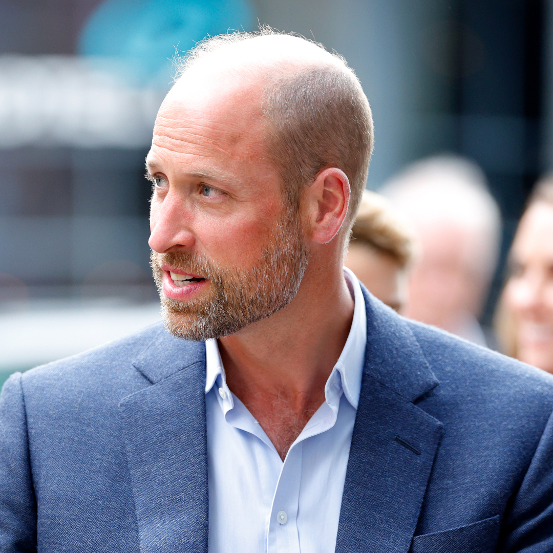 Prince William wearing a blue blazer
