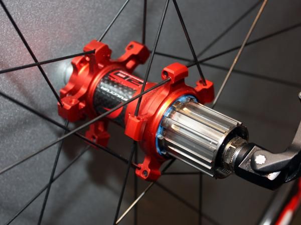 The new Fulcrum Red Carbon XRP rear hub also gets a titanium freehub body.