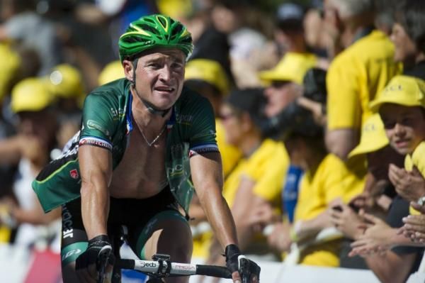 Thomas Voeckler (Europcar) struggles to the line 2:05 behind the stage winner