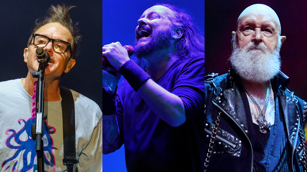 Blink-182, Korn and Judas Priest performing onstage