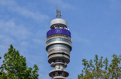 A general view of the BT Tower in central London...