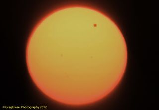 Sunspot and Venus Transit