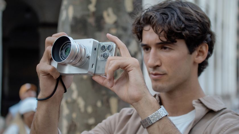 The Caira camera on an iPhone in use