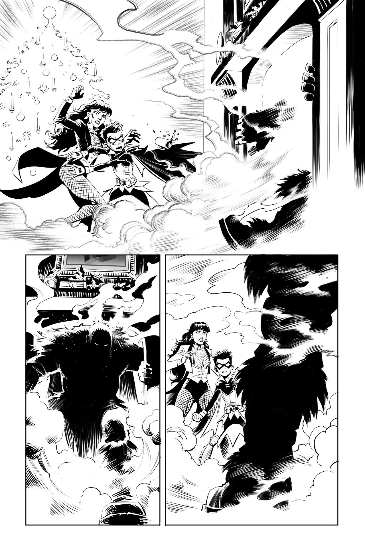 Art from Batman &ndash; Santa Claus: Silent Knight Returns #1.